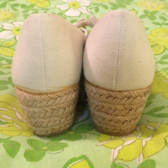 Summer Linen Wedges with a bow - Picture 4 of 9